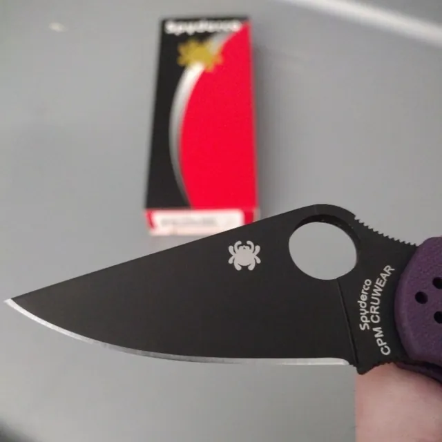 Bladebinge - Spyderco Para 3 - DLC Cruwear/Purple G10