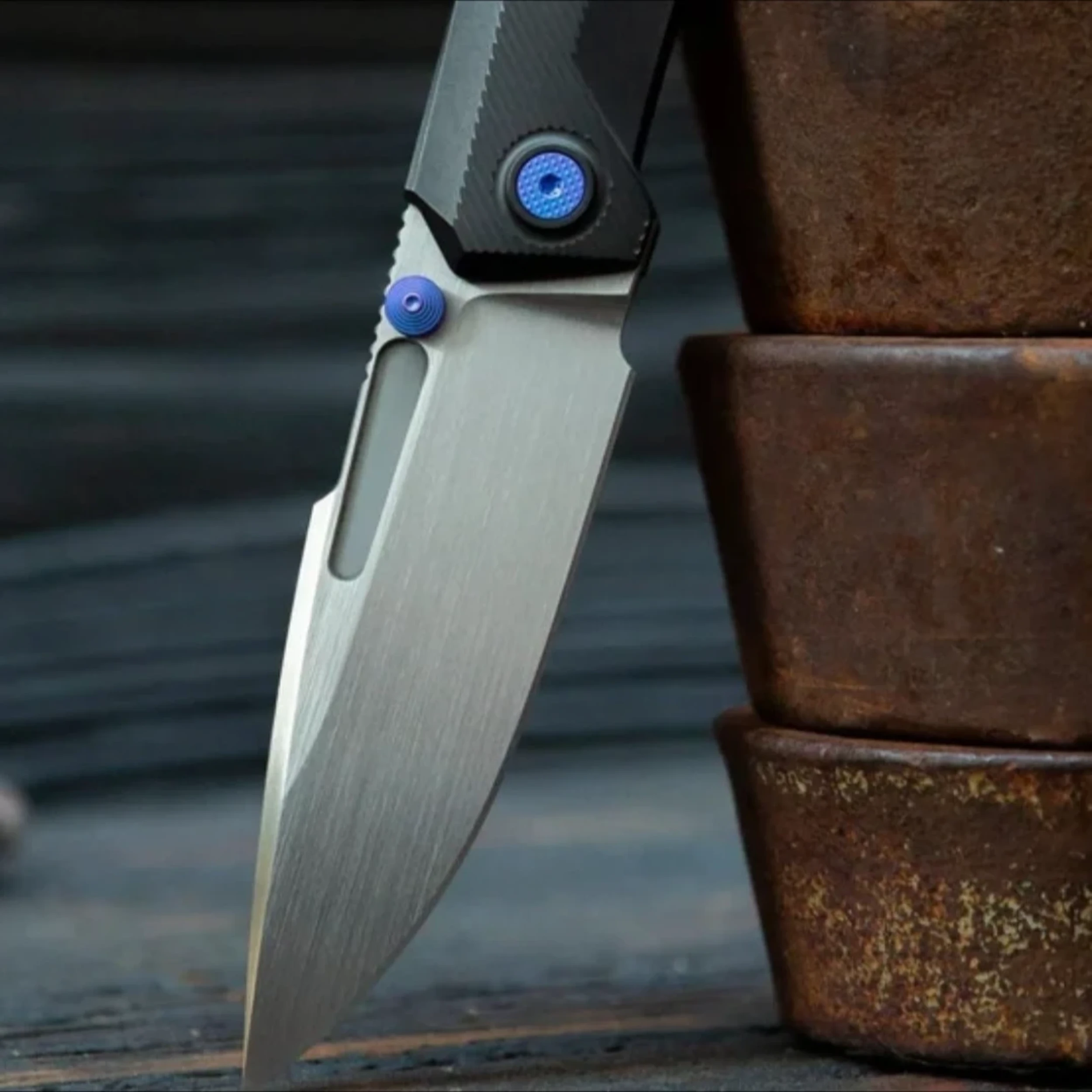 Bladebinge - Null Knives RAIDEN R2: Type S Blurple / Hand Rubbed