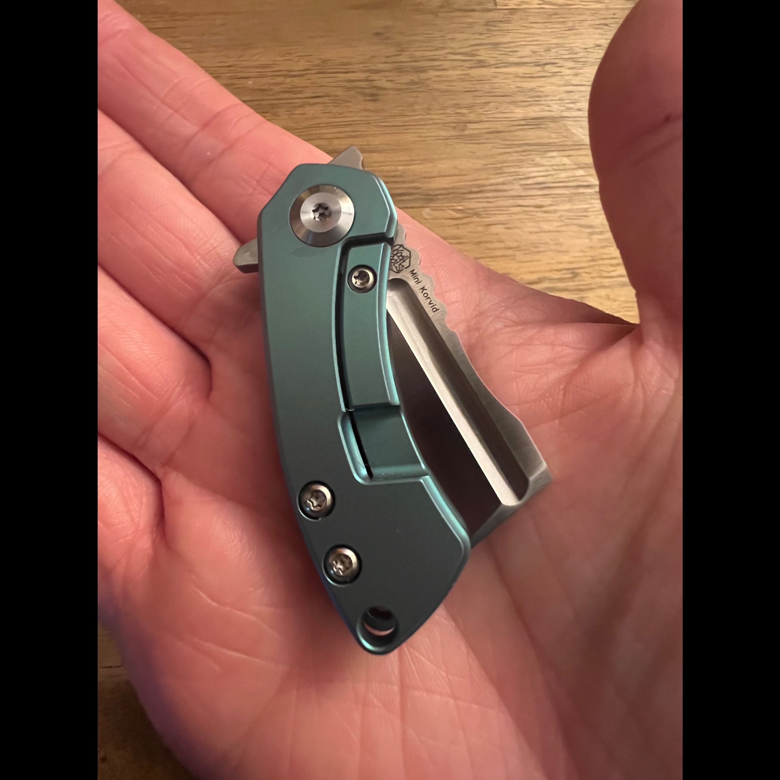 mi-ko様　14kgf Bladebinge - 🔥 Kansept Mini Korvid – Green Titanium Frame Lock