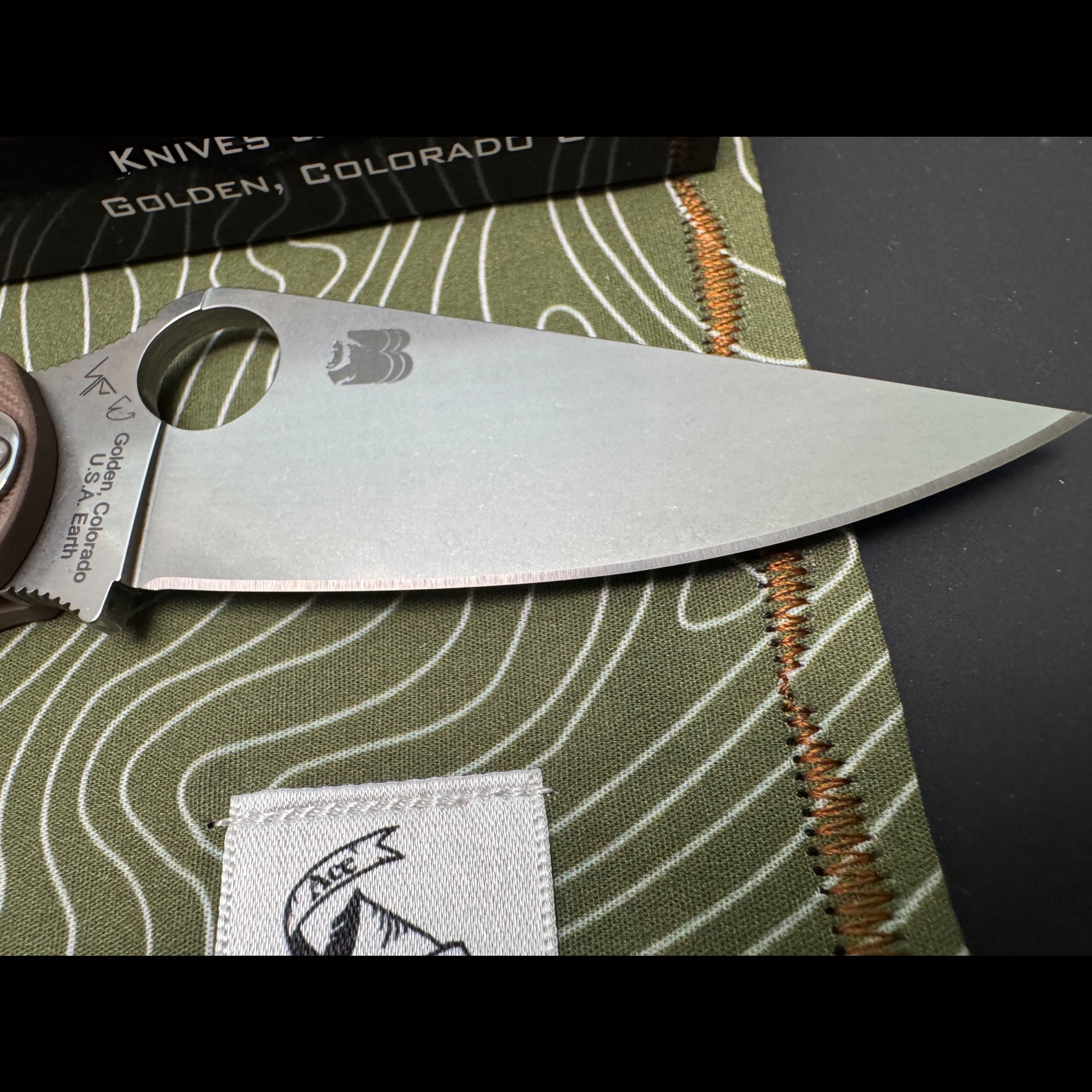 トンクリ☆パパラ2☆ブラウン Bladebinge - Spyderco Paramilitary 2 - Big Brown Bear 15V