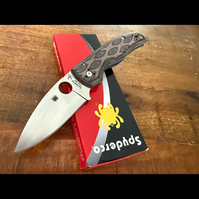 Bladebinge - Spyderco Shaman Python Micarta 10V w/ Scorpion logo (River ...