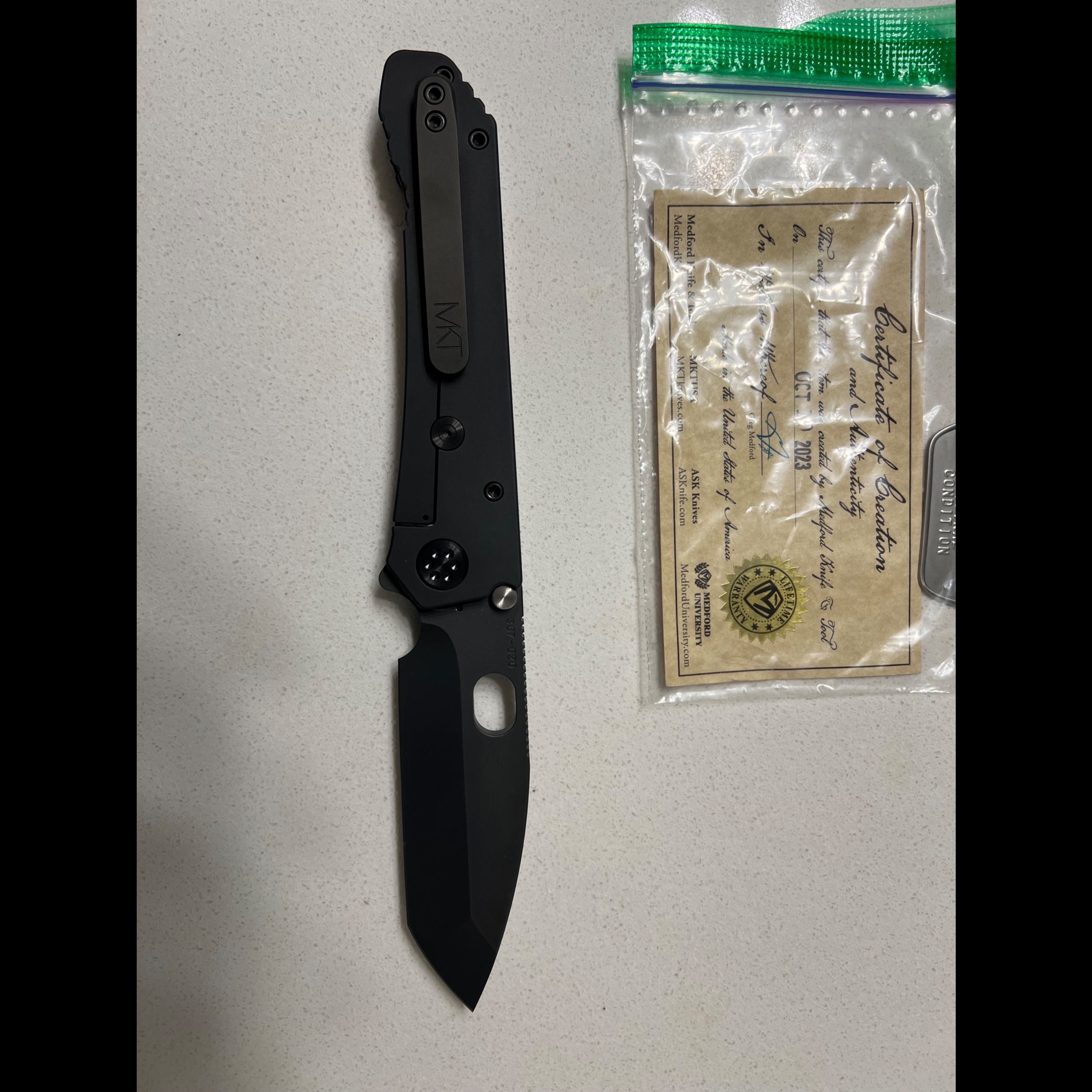Medford 187 DPT - Tumbled S90V - PVD Titanium - DLT Trading