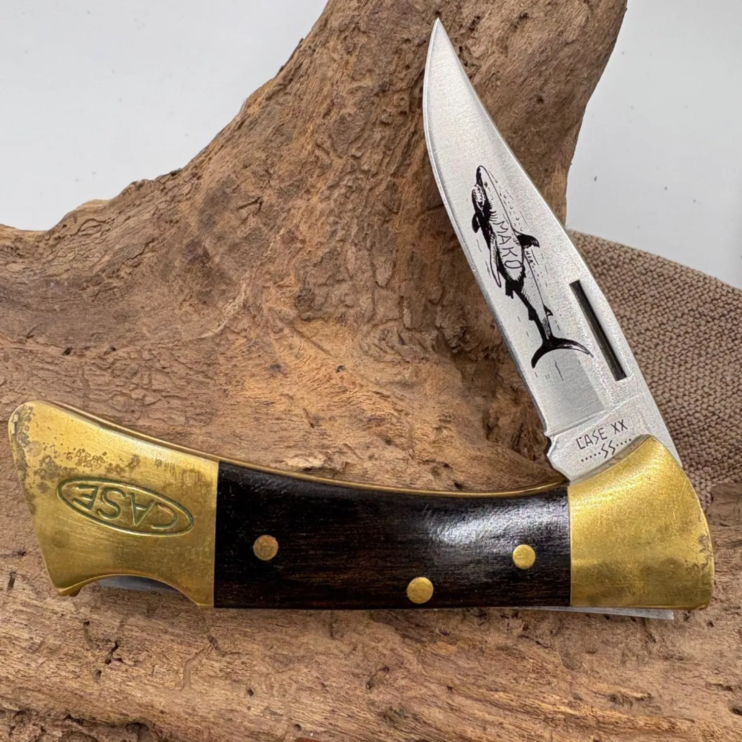 Bladebinge - CASE XX USA P158 LSSP KNIFE 1981 9 Dot Mako Leather 