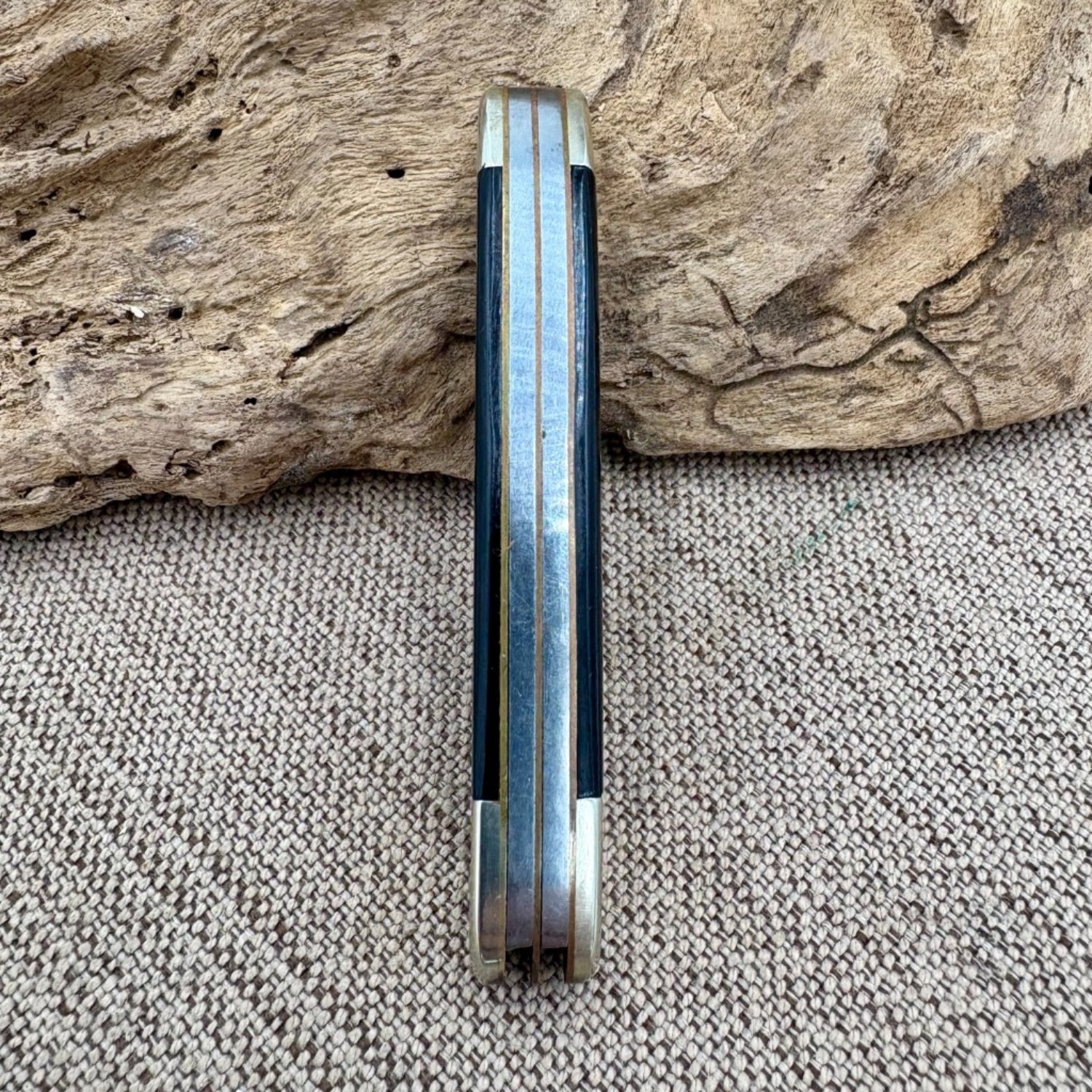 Bladebinge - Buck Creek Copperhead 2 Blade Black Synthetic Handle Solingen  Germany Knife -225