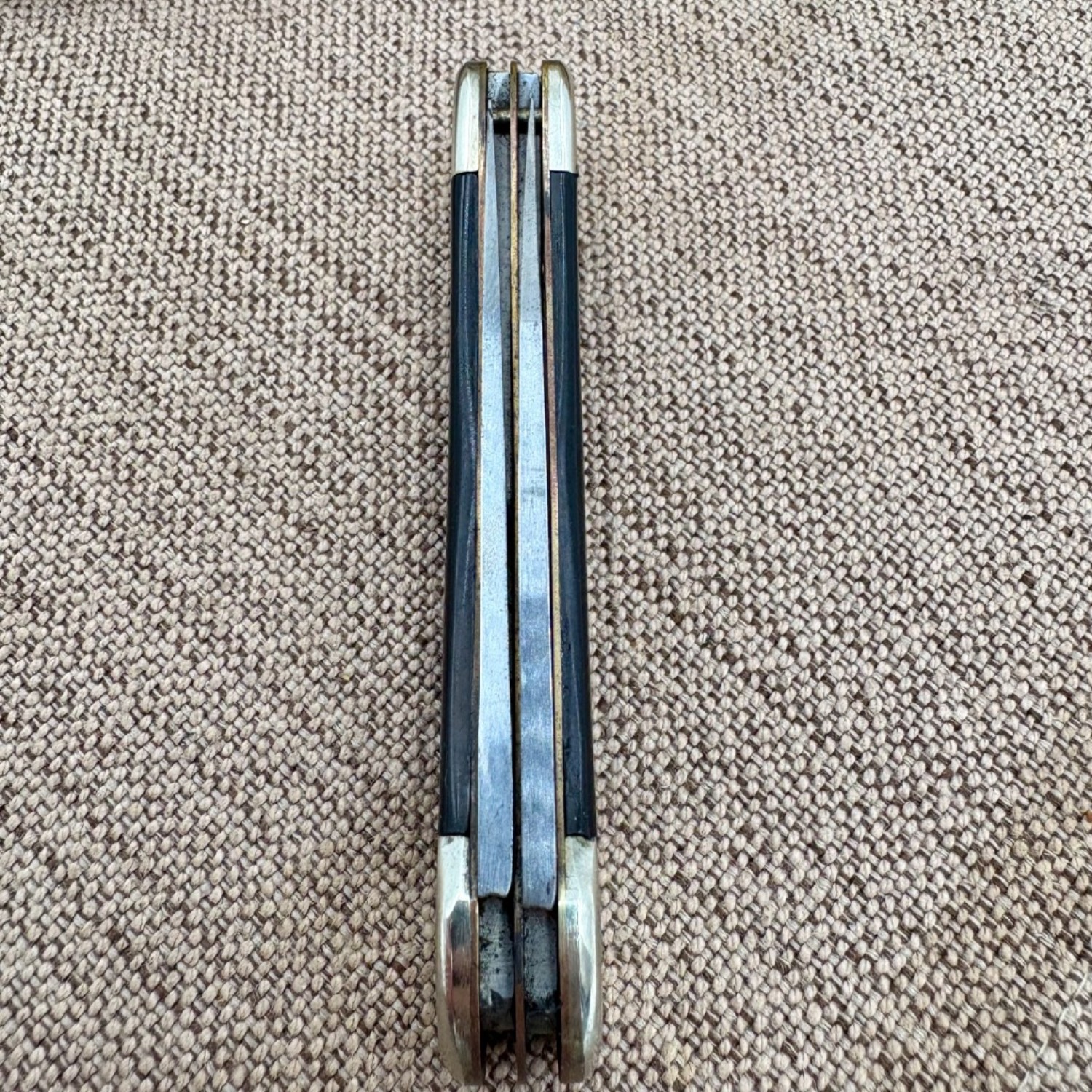 Bladebinge - Buck Creek Copperhead 2 Blade Black Synthetic Handle Solingen  Germany Knife -225