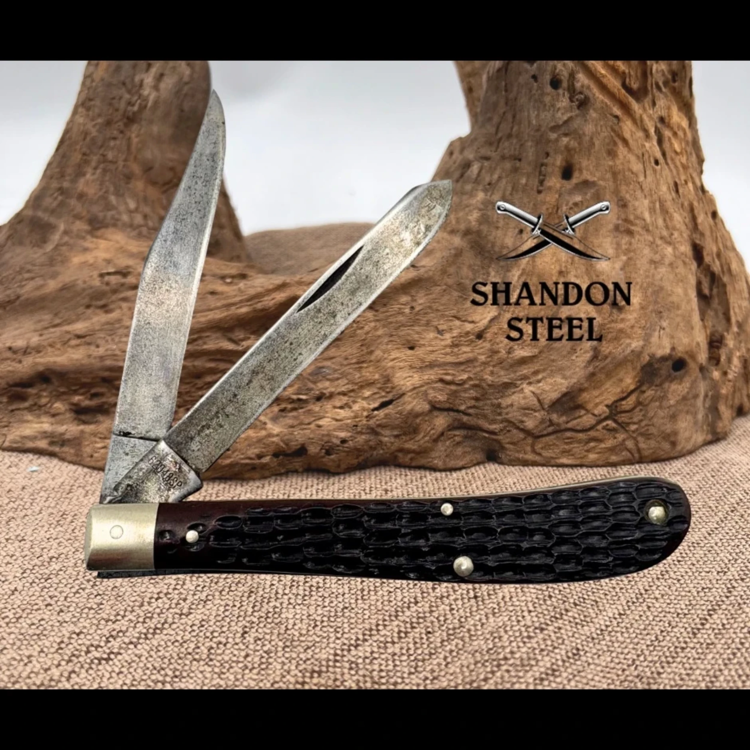 Bladebinge - Case XX USA 1979 Slimline 2 Blade Trapper Brown