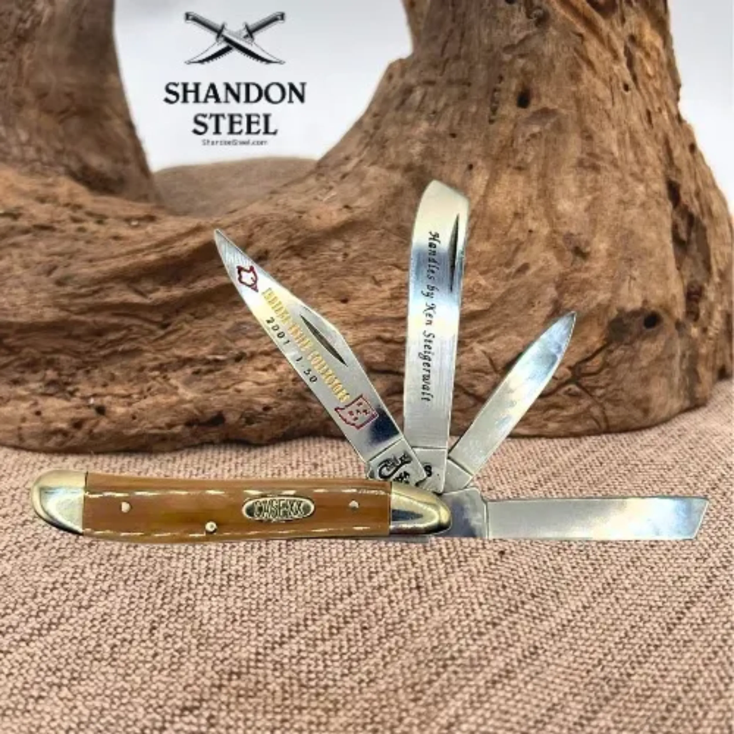 Bladebinge - Case XX 2001 BIG NUT Beautiful Mammoth 4 Blade Peanut
