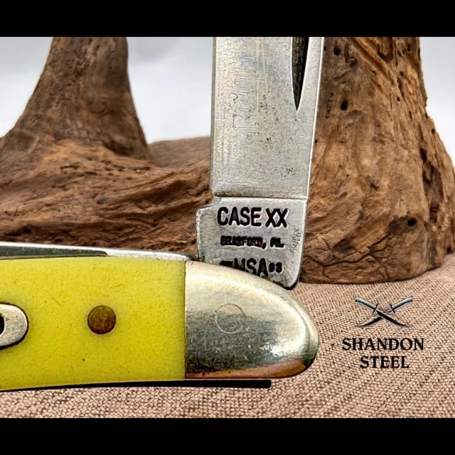 Bladebinge - CASE XX KNIVES 1993 YELLOW SYNTHETIC PEANUT SS 3220