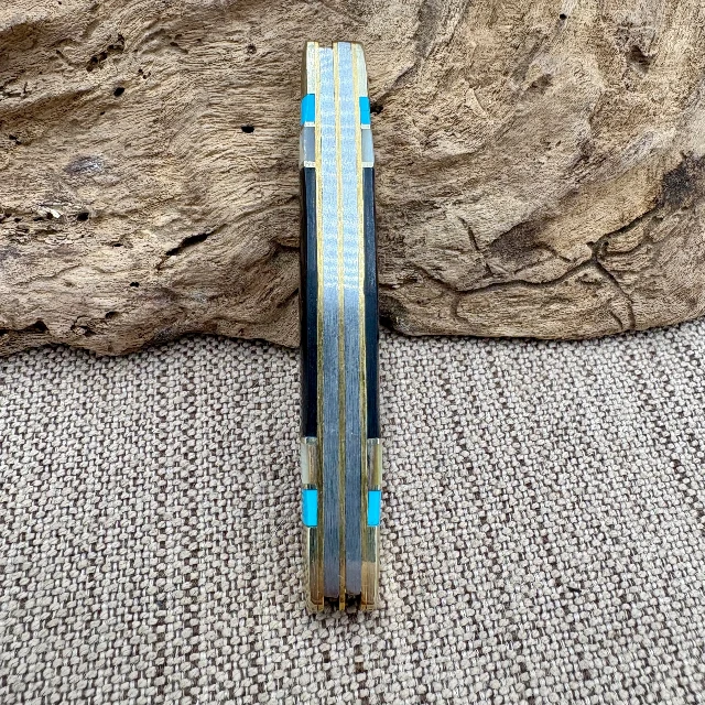 Bladebinge - Elk Ridge Small Stockman Black Stone & MOP Folding ...