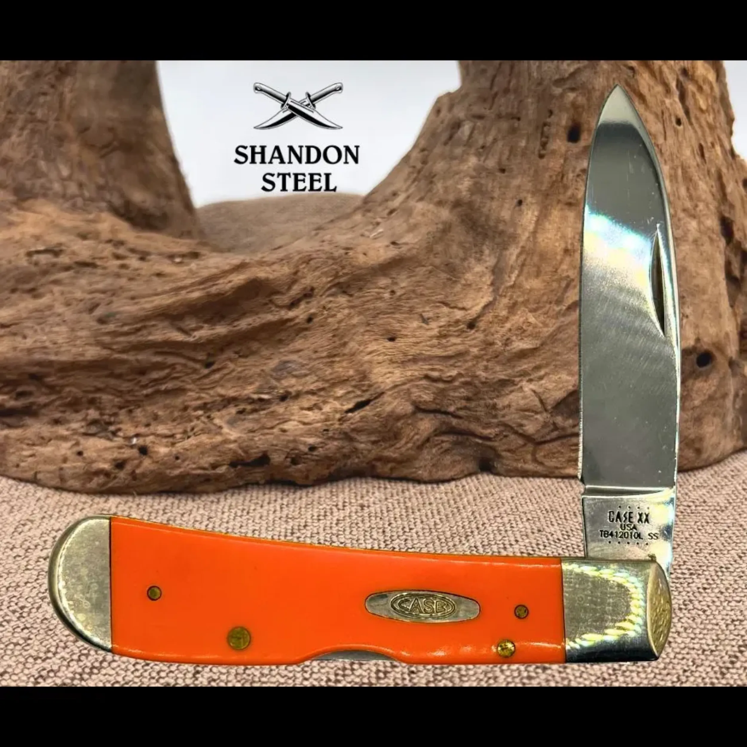 Bladebinge - Case XX Orange Delrin Synthetic Tribal Lock