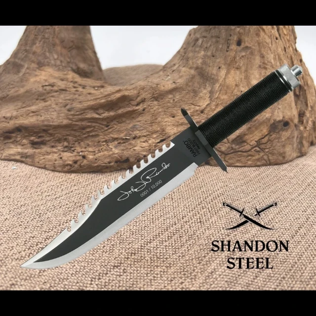 Bladebinge - Rambo II First Blood Fixed Blade Knife Officially Licensed ...