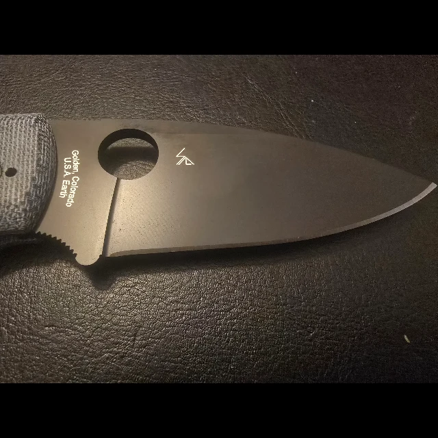 Bladebinge - Spyderco Shaman REX76 St Nicks Blue Jean Canvas Micarta