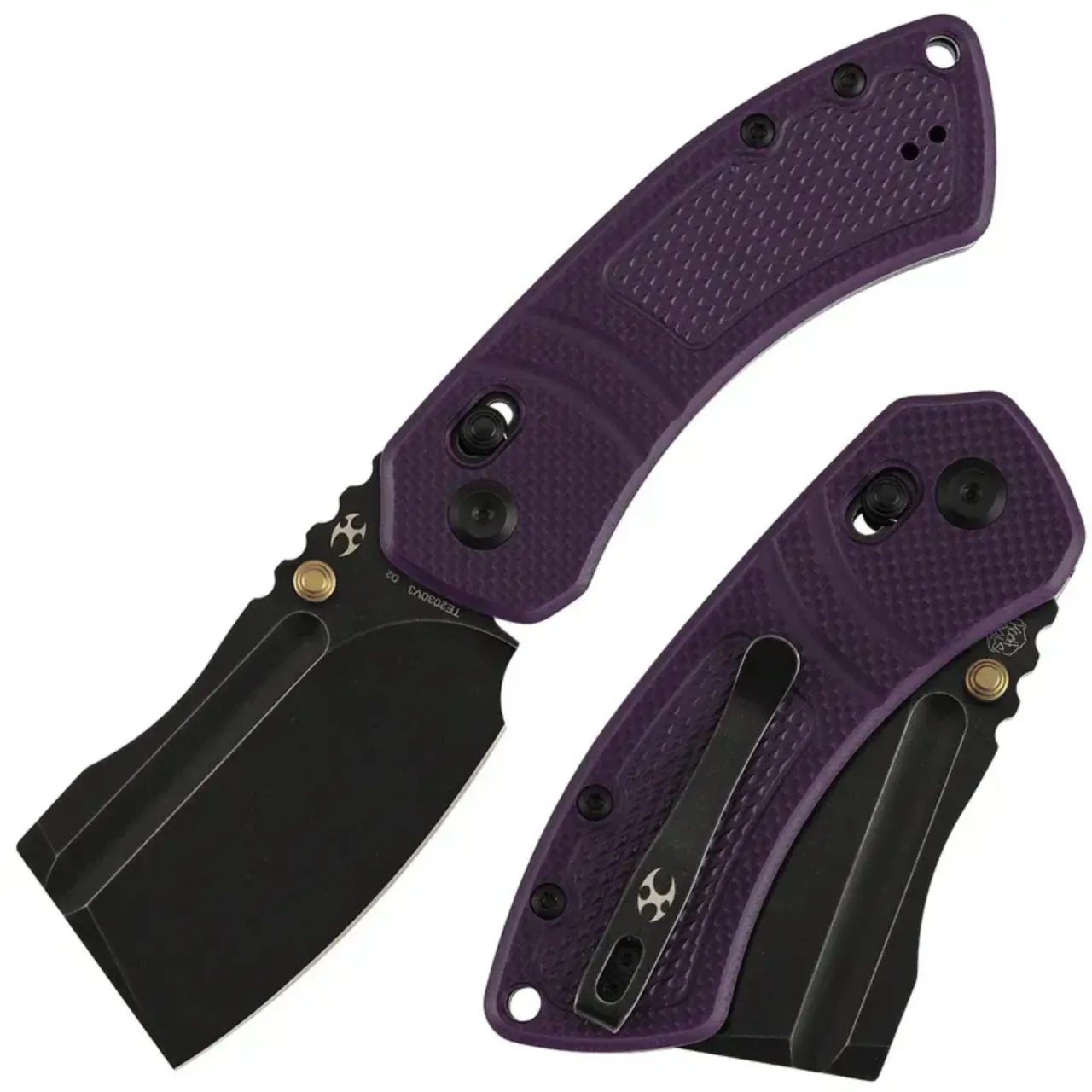 Bladebinge - Kansept Korvid V | Crossbar Lock | Purple G10 with