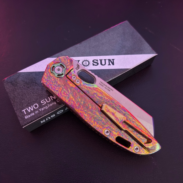 [FORSOMEONE] 22SS SUNNY SETUP 2.0 水墨画 50 TwoSun Knives Axis Lock Titanium Color Carbon Fiber Flipper