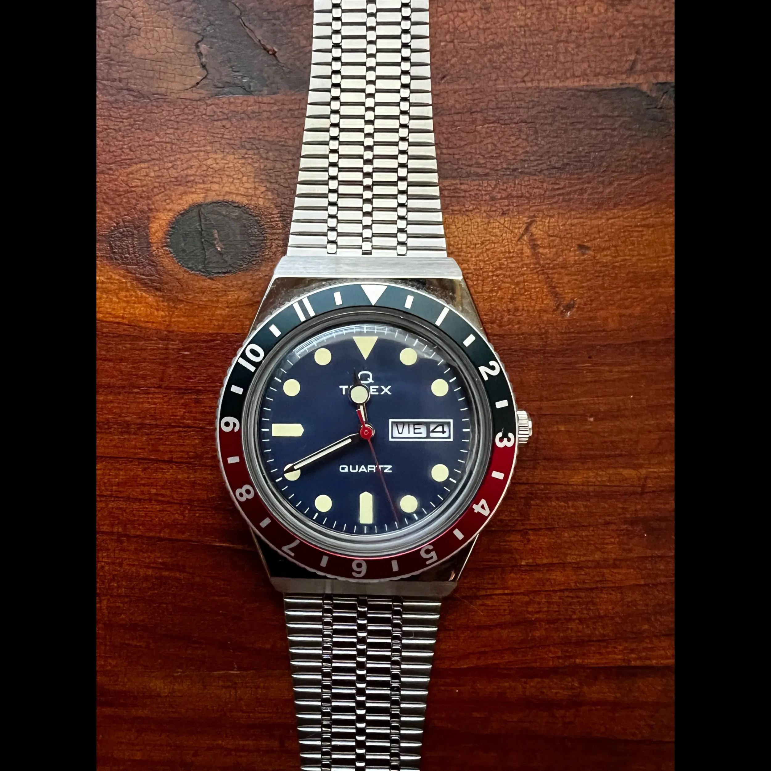 NWT Timex Q Reissue Quartz Blue Dial Pepsi Bezel Watch Introducing: The Q Timex - Hodinkee main image 3