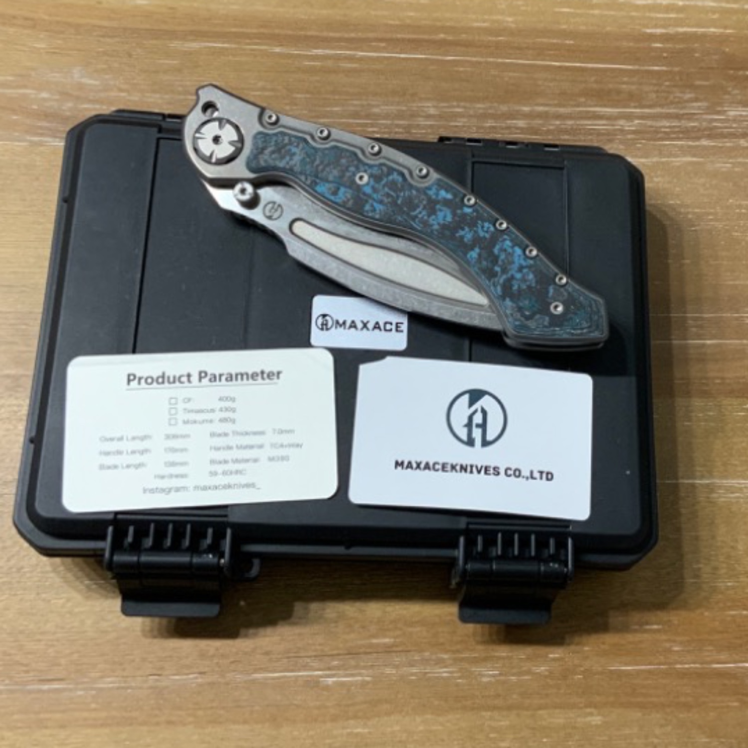 マジック　可愛い　ネクレース　(LSW ) Bladebinge - MaxAce Vortex 5.4 inch M390 Steel Blade