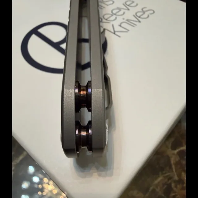 Bladebinge - Custom CRK Umnumzaan Drop Point Glass Blasted, Gold ...