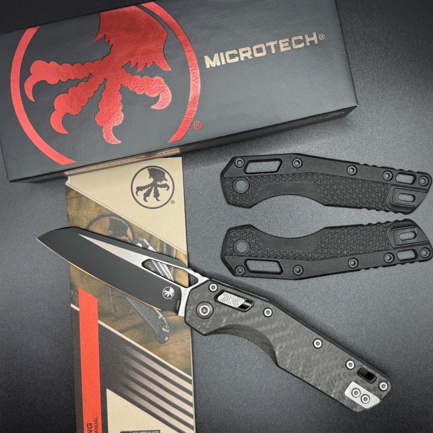 Bladebinge - Microtech MSI S/E Silver & Black Blade with Custom Carbon ...