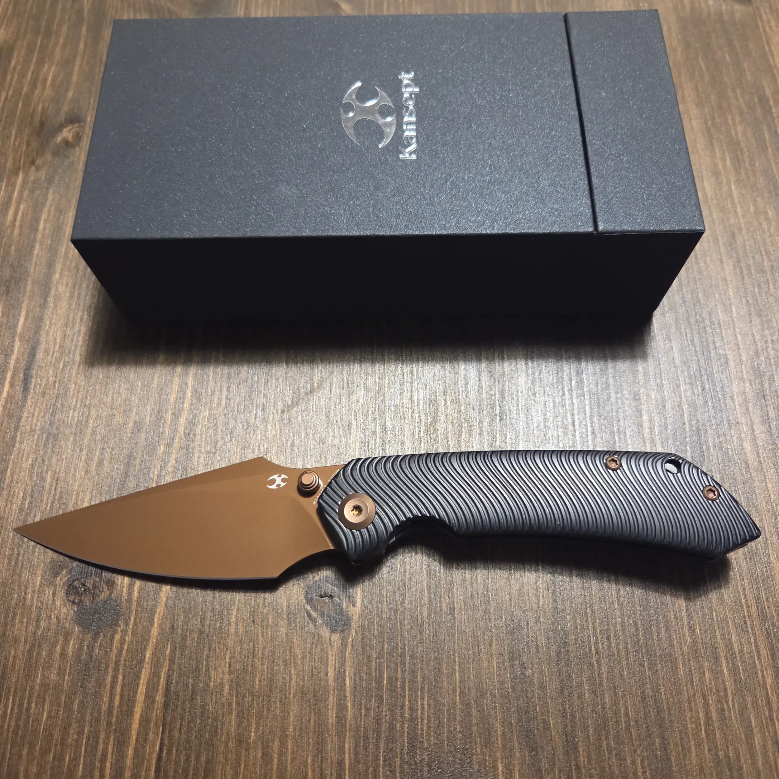 Bladebinge - KANSEPT Fenrir Frame Lock Blackwash Titanium with