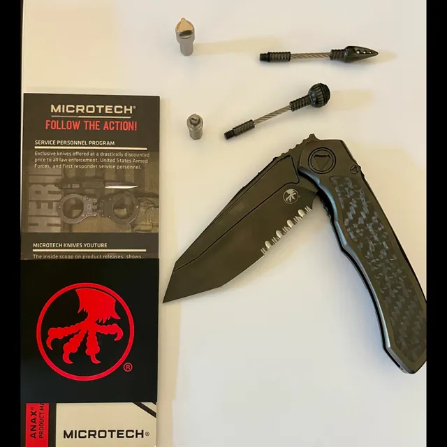 Bladebinge - Microtech Anax 191C-2DLCTCFITI Tanto Edge DLC Partial ...